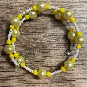 Wire beaded wrap around bracelet